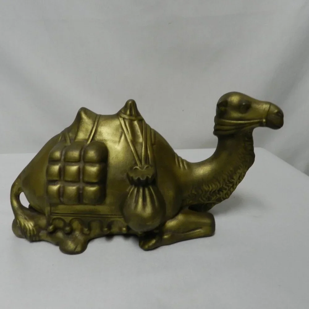 Nativity Vintage Chalkware Camel Christmas Figurine Sitting 10